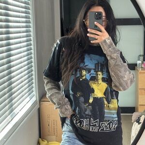 Black Graphic Long Sleeve T-Shirt